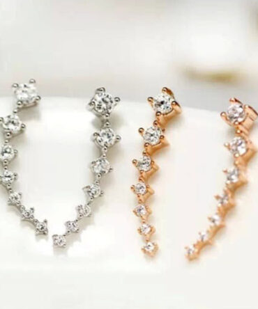 925 Sterling Silver Ear-sticking Ear Hook Studs