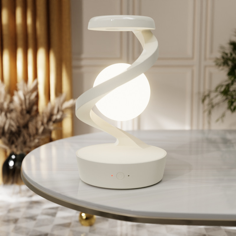 Rotating Moon Desk Lamp With Phone Wireless Charging Sensor Control Table Lamps Decorative Desktop Lamp Small Night Lamp Home Decor - Image 4