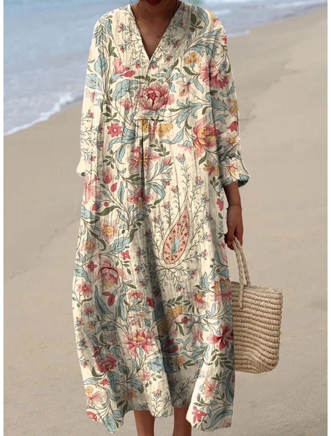 Sky-blue Sleeveless Loose-fitting Dress That Flatters Your Figure And Is Easy To Style - Image 2