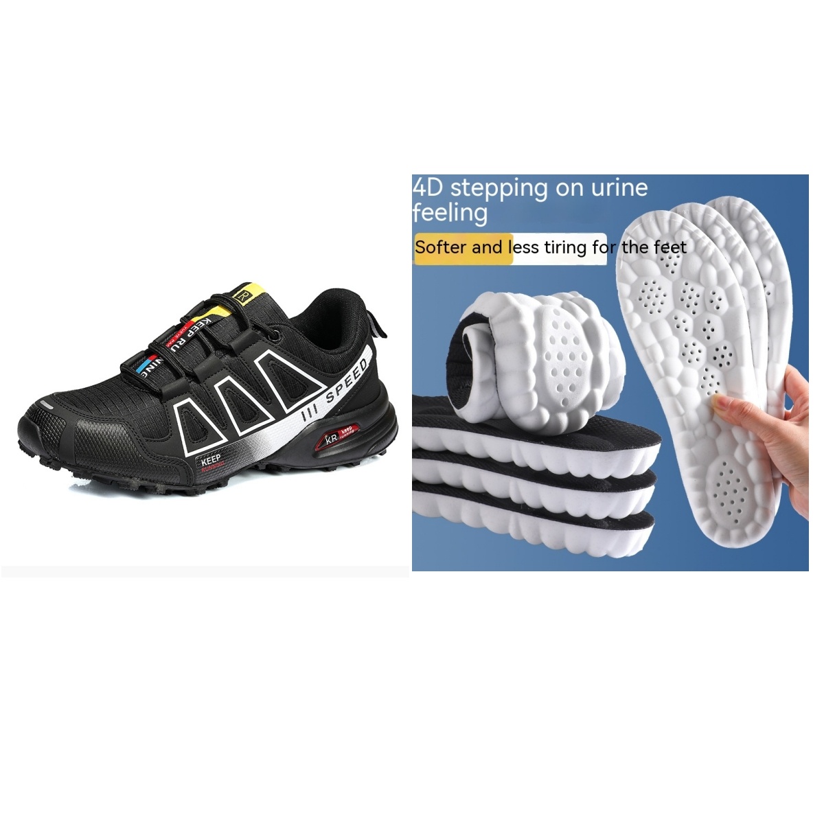 Men's Super Lightweight Breathable Shock Absorption Off-road Trekking Shoes - Image 3