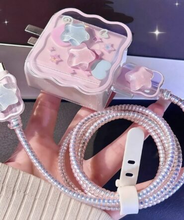 Cartoon Star Phone Cable Protector Case