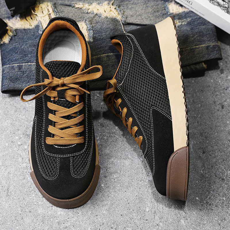 Mens Retro Running Shoes With Thick Sole For Height Increase - Image 4