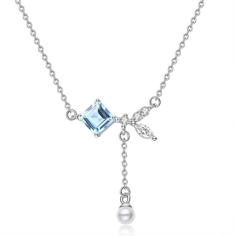 Natural Crystal Topaz Sterling Silver Necklace - Image 8