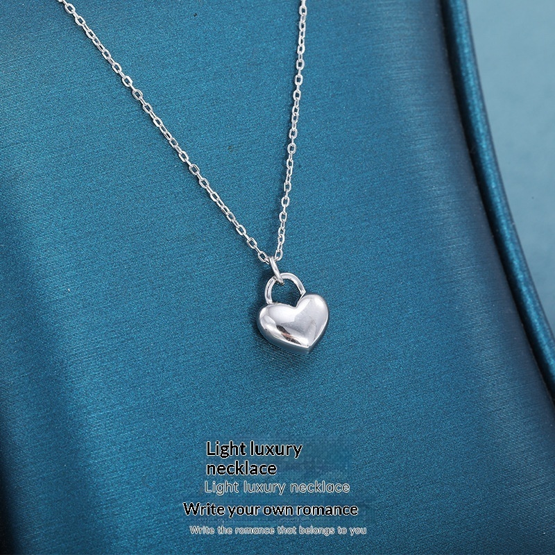 Stylish Sterling Silver Heart Pendant Necklace With A Smooth Finish - Image 3
