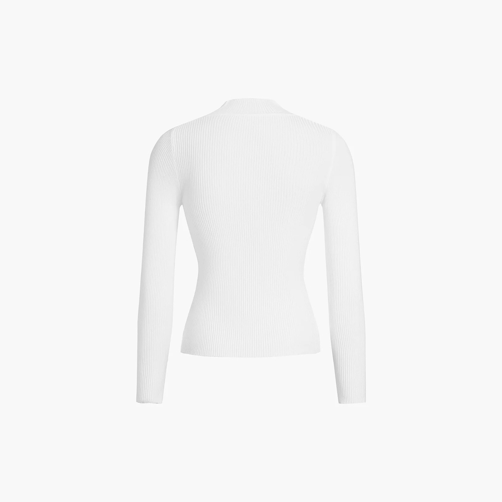 Womens Fashionable Tight-Fit Crew-Neck Knitted Top - Image 4