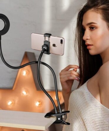 LED Selfie Ring Light for Live Adjustable Makeup Light-8cm Stand