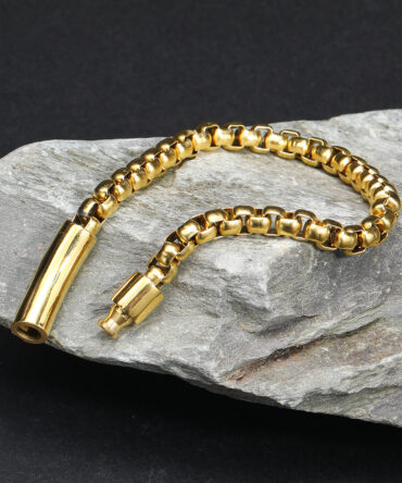 Titanium Steel Men's Stainless Steel Pearl Bracelet