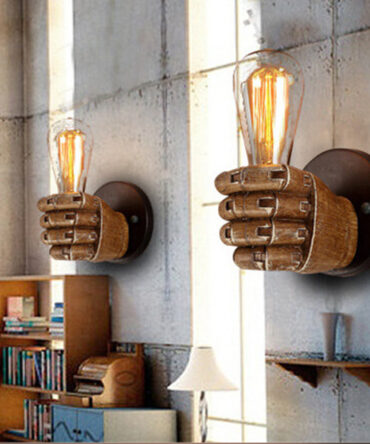 Fist resin wall lamp creates decorative wall lamp