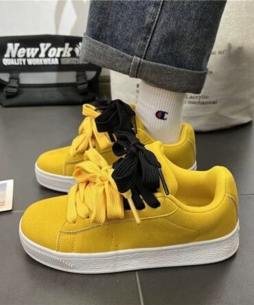 Niche Vintage Chunky-soled Sneakers For Men