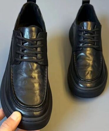 New Mens Lightweight Leather Shoes With Soft Soles