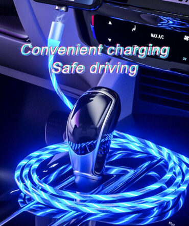 Magnetic Charging Cable Streamer Fast Charging Cable Lighting Micro USB Cable LED Magnet Charger Type-C Cable