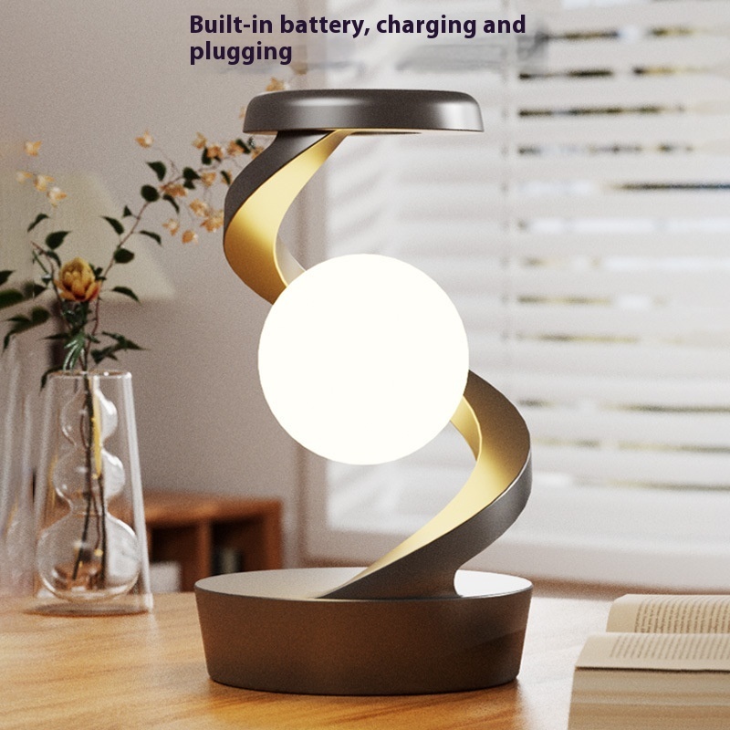 Rotating Moon Desk Lamp With Phone Wireless Charging Sensor Control Table Lamps Decorative Desktop Lamp Small Night Lamp Home Decor - Image 5