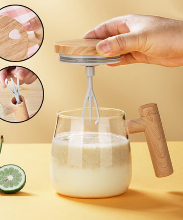 400ML Self Stirring Coffee Mug  Electric Mixing Glass Coffee CupHigh Speed Fast Automatic Coffee Cup For Gyms Dining Room Kitchen Gadgets