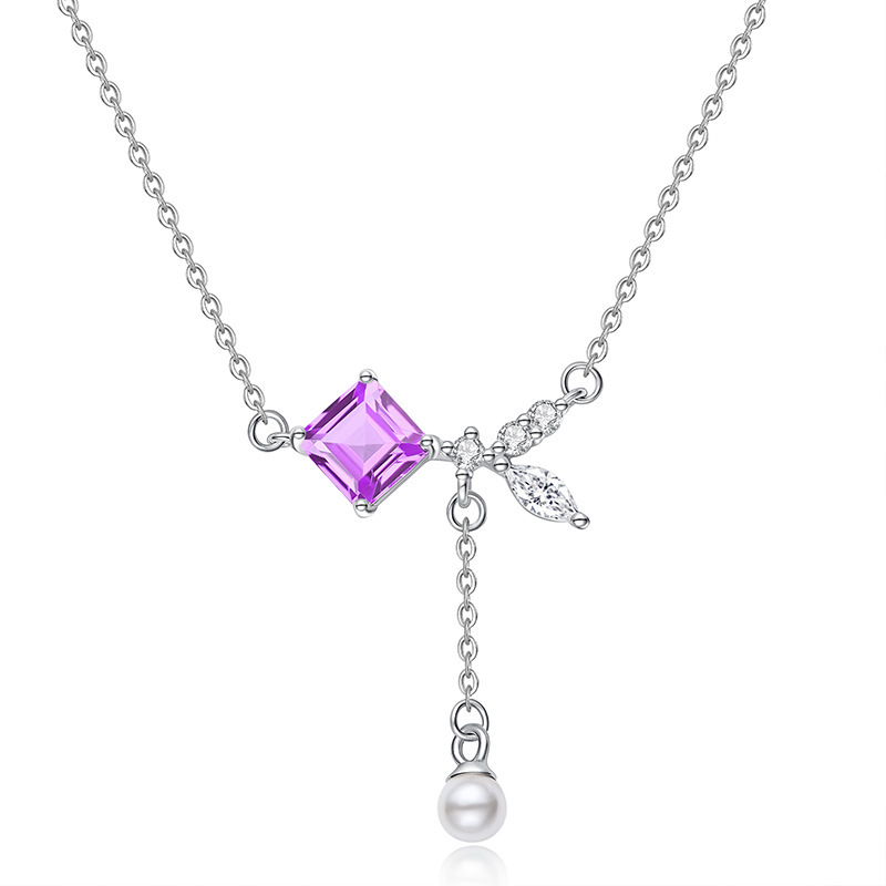 Natural Crystal Topaz Sterling Silver Necklace - Image 6