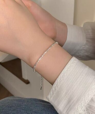 925 Silver-plated Broken Silver Bracelet Light Luxury