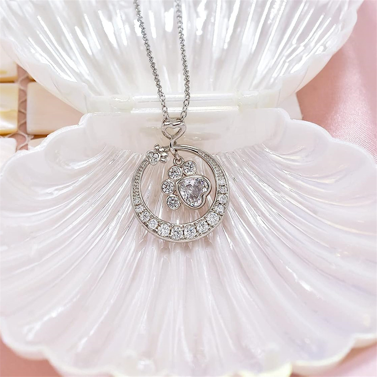 Disc Diamond Star Moon Smart Necklace - Image 3