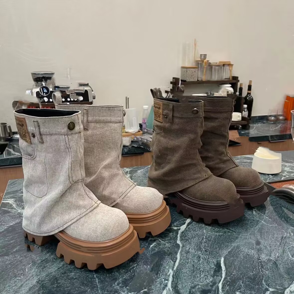 Versatile Casual Thick-soled Fashionable Cigarette Pants Boots For Women - Image 2