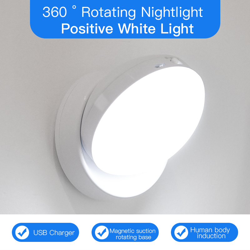 Rotating Human Body Sensor Light Corridor Garage Light Wardrobe Light Motion Sensor Night Light - Image 7