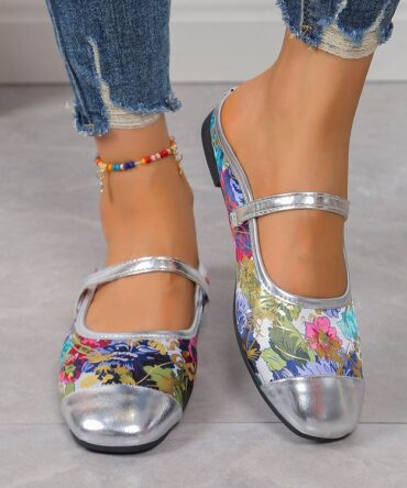 Womens Stylish Floral Slide Sandals For Summer