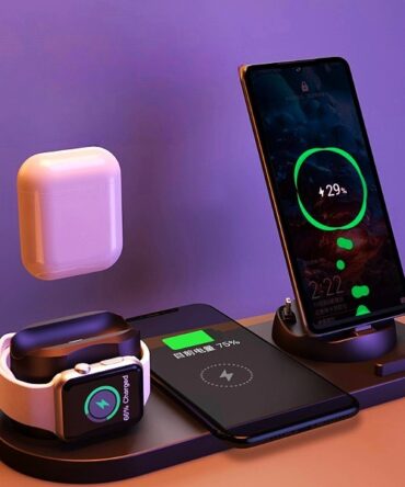 Wireless Charger For IPhone Fast Charger For Phone Fast Charging Pad For Phone Watch 6 In 1 Charging Dock Station